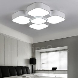 Nowoczesna, współczesna, zintegrowana metalowa lampa sufitowa