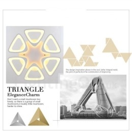 6-punktowa nowoczesna, współczesna, zintegrowana lampa montowana na płasko