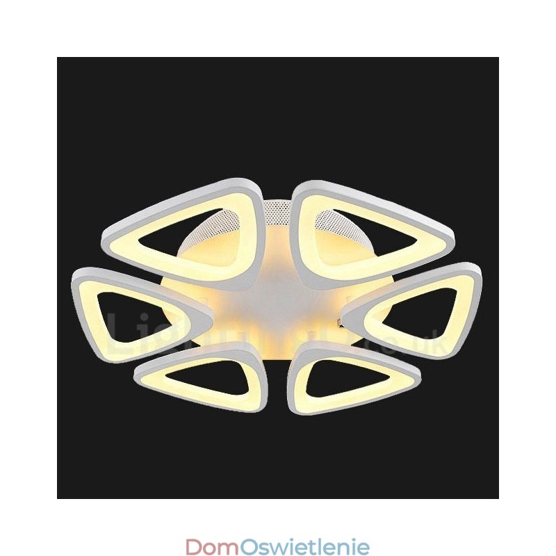 6-punktowa nowoczesna, współczesna, zintegrowana lampa montowana na płasko