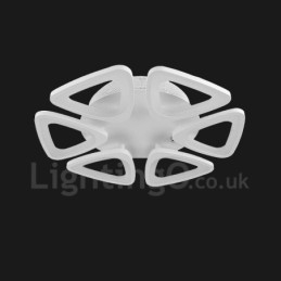 6-punktowa nowoczesna, współczesna, zintegrowana lampa montowana na płasko