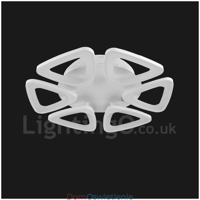 6-punktowa nowoczesna, współczesna, zintegrowana lampa montowana na płasko