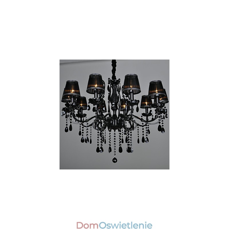 Żyrandol Kryształowy Nowoczesny Współczesny Kryształ 10 Światło Metal