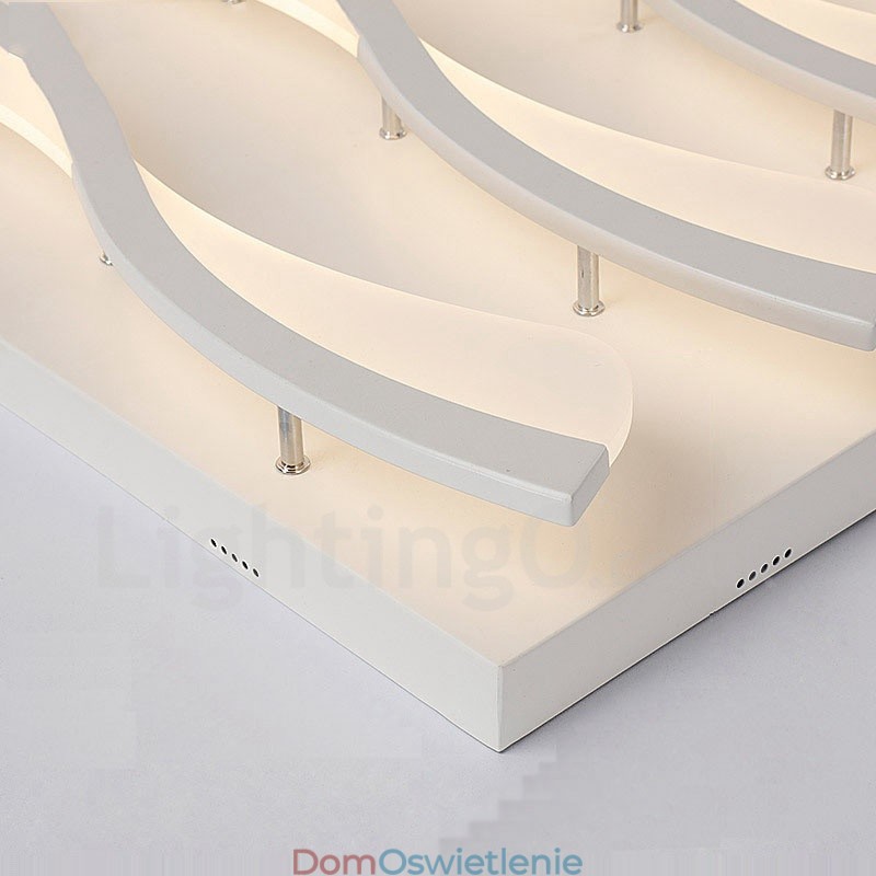 6-punktowa nowoczesna, współczesna, zintegrowana lampa montowana na płasko