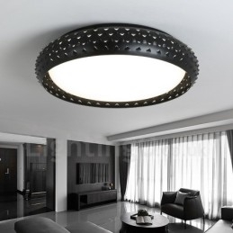 Nowoczesna, współczesna, zintegrowana metalowa lampa sufitowa