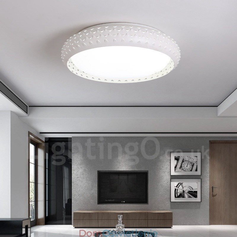 Nowoczesna, współczesna, zintegrowana metalowa lampa sufitowa