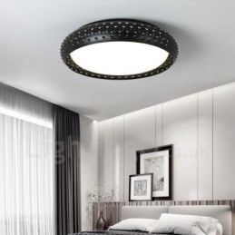 Nowoczesna, współczesna, zintegrowana metalowa lampa sufitowa