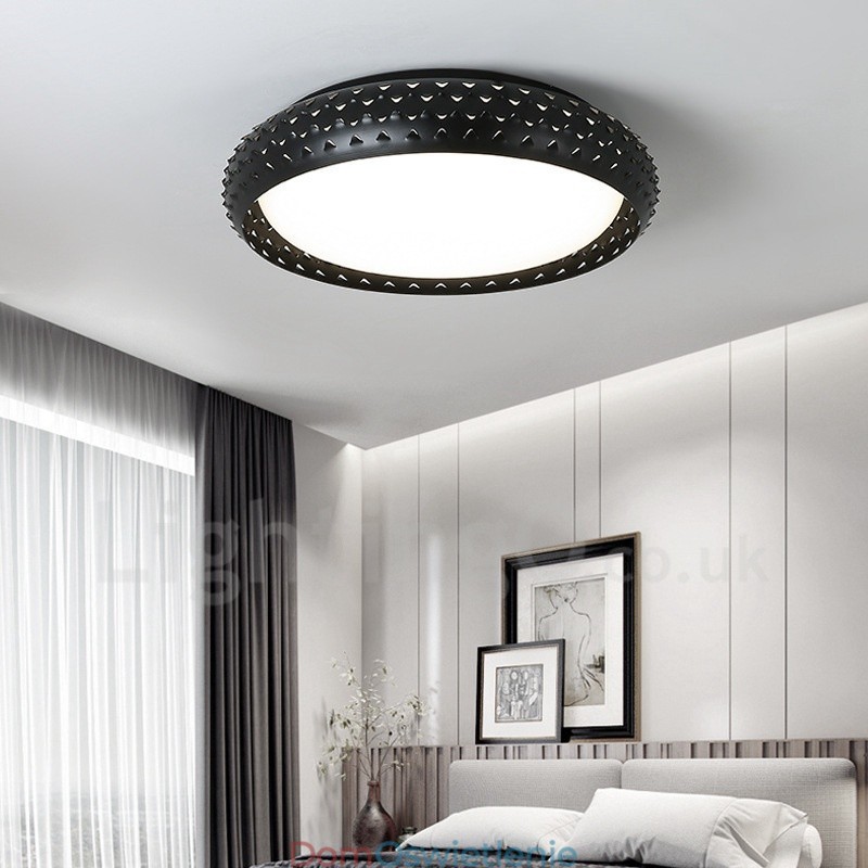 Nowoczesna, współczesna, zintegrowana metalowa lampa sufitowa
