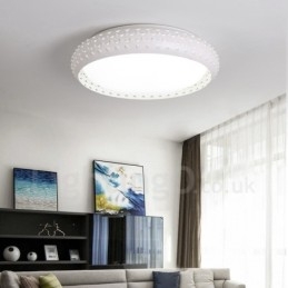 Nowoczesna, współczesna, zintegrowana metalowa lampa sufitowa