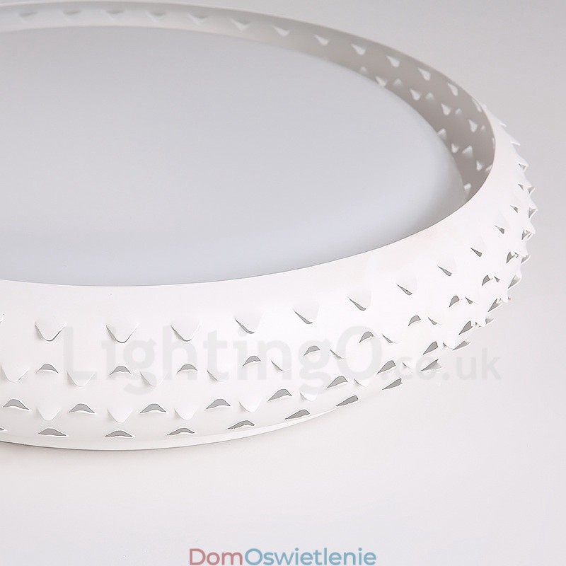 Nowoczesna, współczesna, zintegrowana metalowa lampa sufitowa