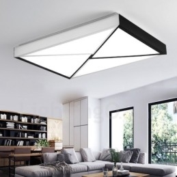 Nowoczesna, współczesna, zintegrowana metalowa lampa sufitowa