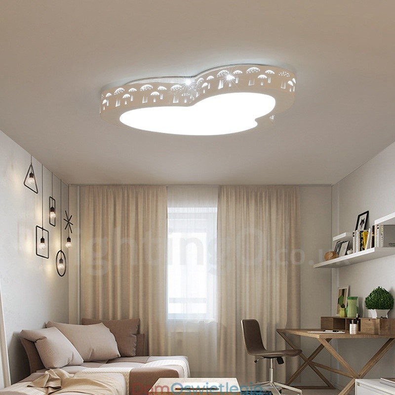 Nowoczesna, współczesna, zintegrowana metalowa lampa sufitowa