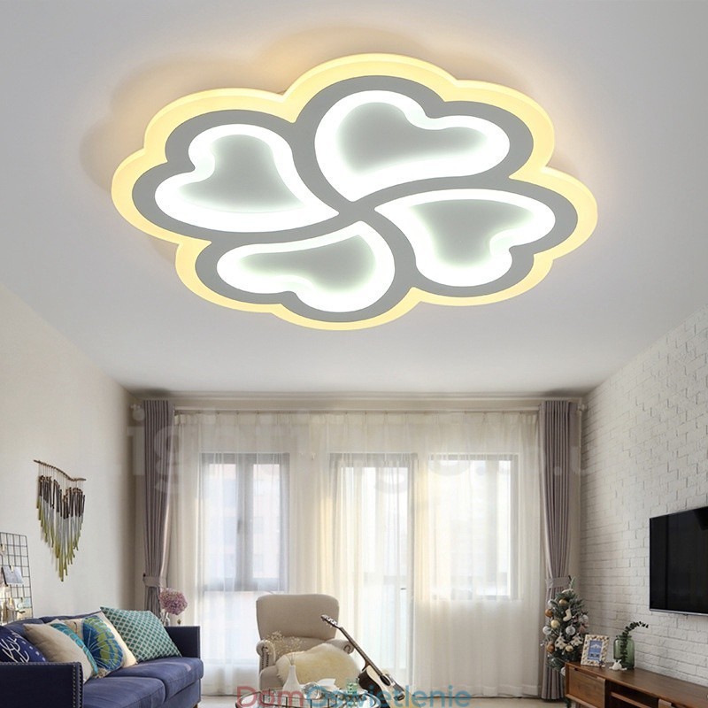 Nowoczesna, współczesna, zintegrowana metalowa lampa sufitowa