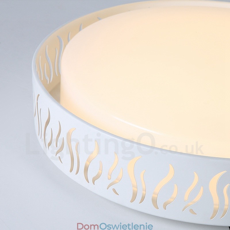 Nowoczesna, współczesna, zintegrowana metalowa lampa sufitowa