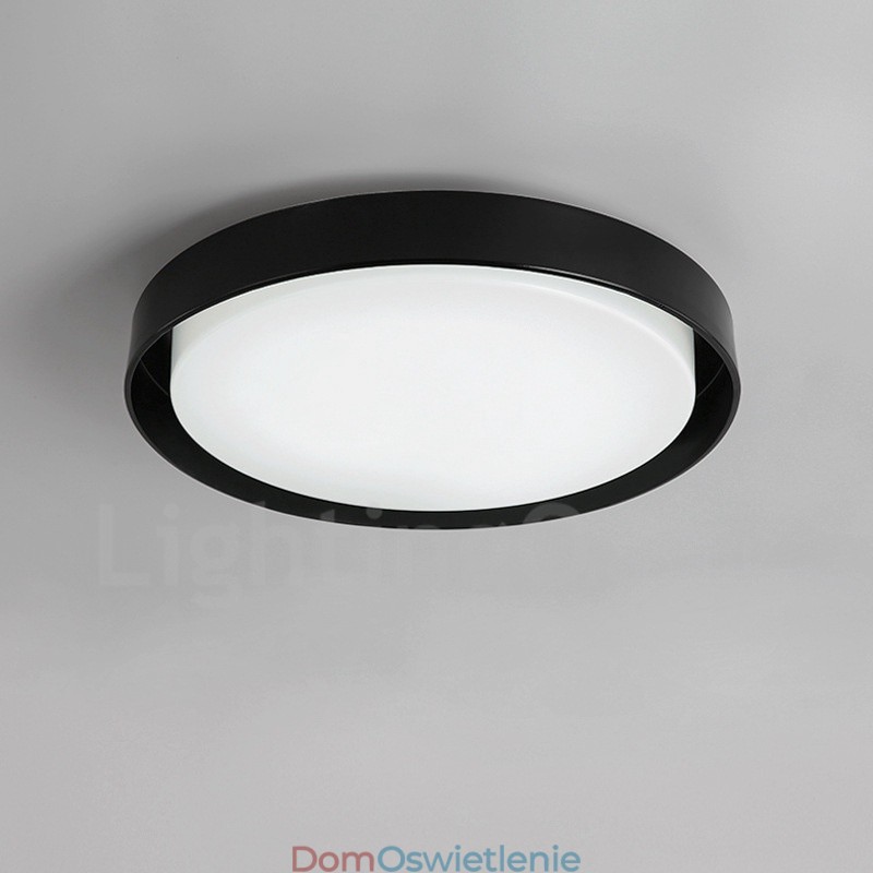 Nowoczesna, współczesna, zintegrowana metalowa lampa sufitowa