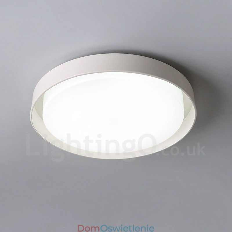 Nowoczesna, współczesna, zintegrowana metalowa lampa sufitowa