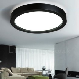 Nowoczesna, współczesna, zintegrowana metalowa lampa sufitowa