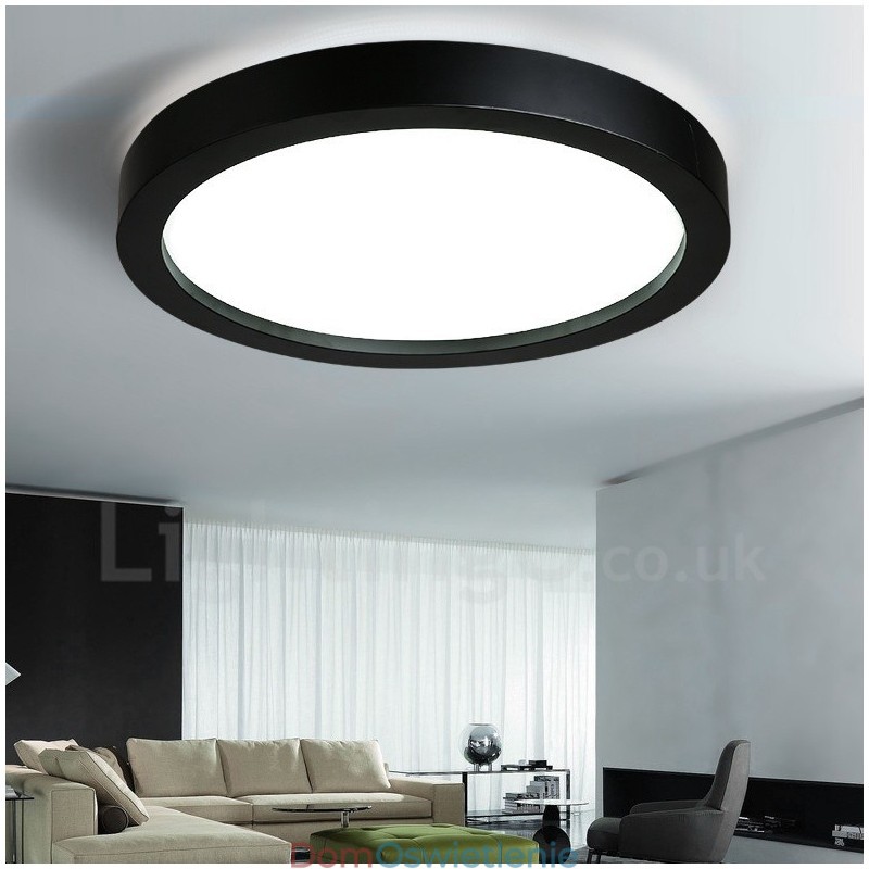 Nowoczesna, współczesna, zintegrowana metalowa lampa sufitowa
