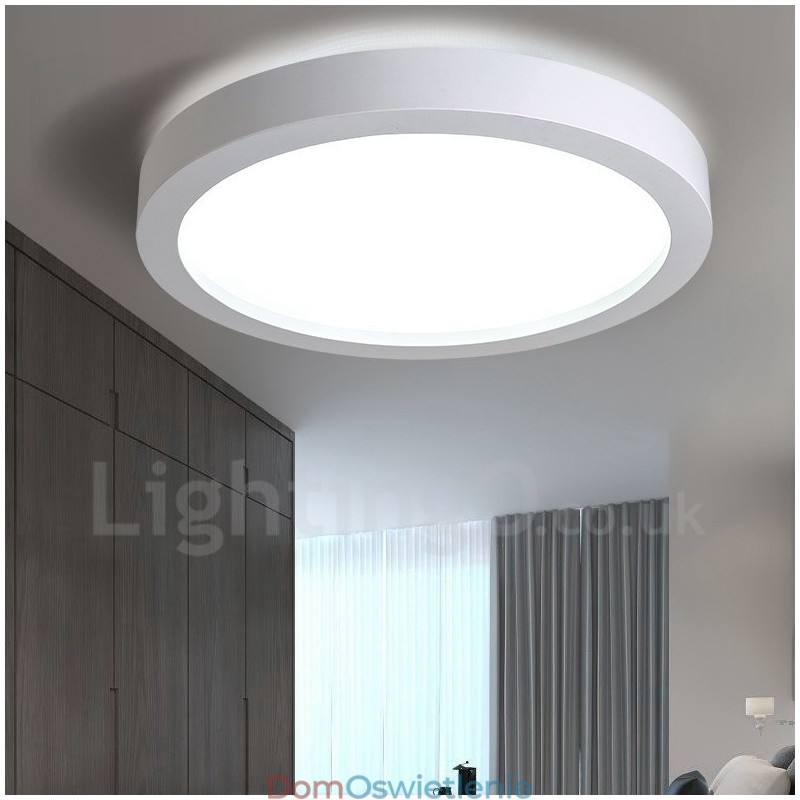 Nowoczesna, współczesna, zintegrowana metalowa lampa sufitowa