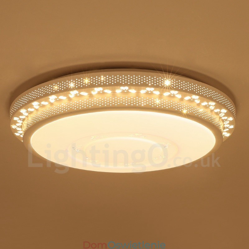 Nowoczesna, współczesna, zintegrowana metalowa lampa sufitowa