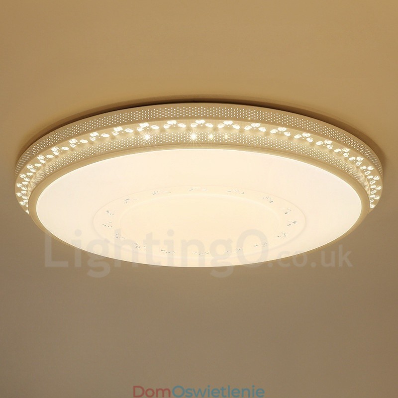 Nowoczesna, współczesna, zintegrowana metalowa lampa sufitowa