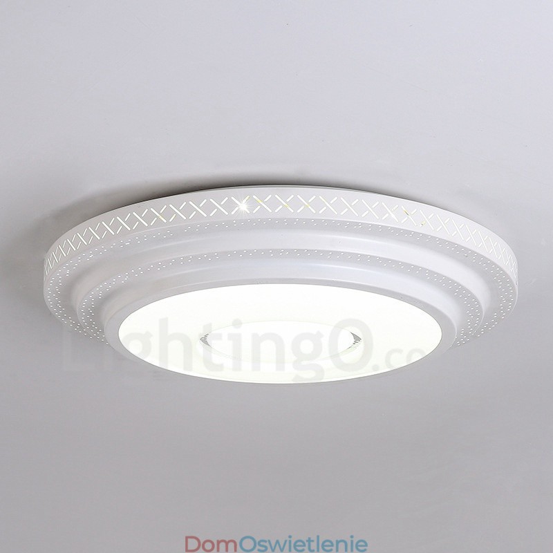 Nowoczesna, współczesna, zintegrowana metalowa lampa sufitowa
