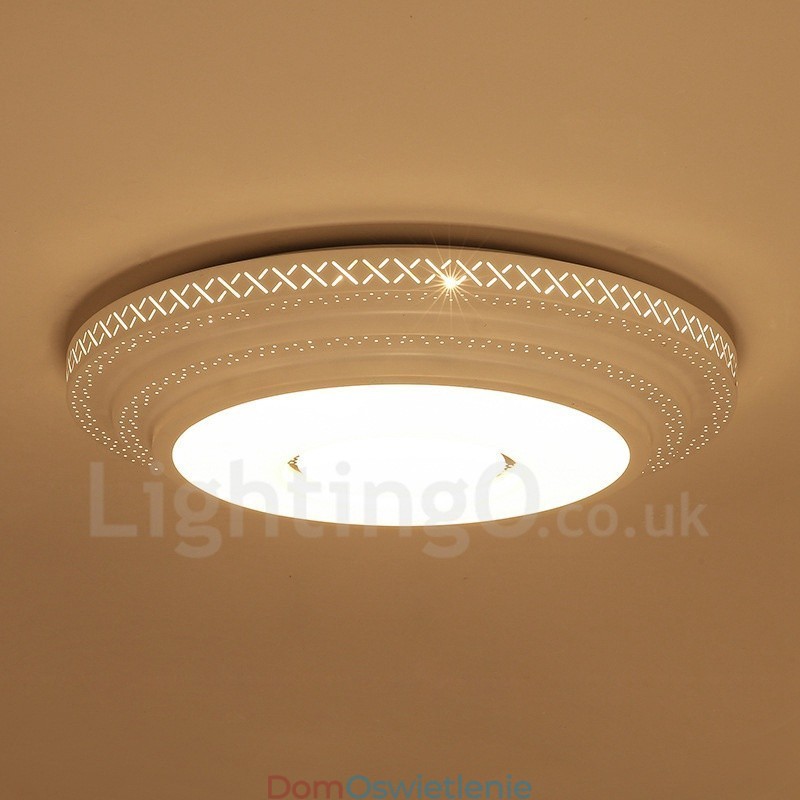 Nowoczesna, współczesna, zintegrowana metalowa lampa sufitowa