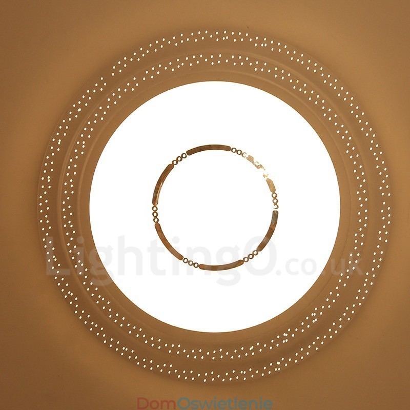 Nowoczesna, współczesna, zintegrowana metalowa lampa sufitowa