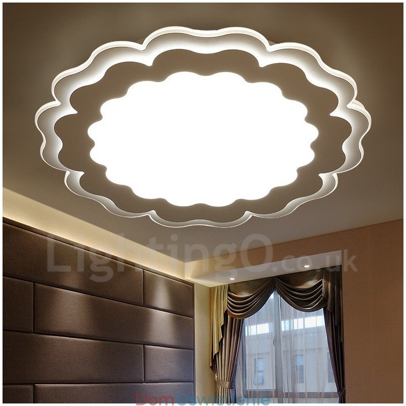 Nowoczesna, współczesna, zintegrowana metalowa lampa sufitowa