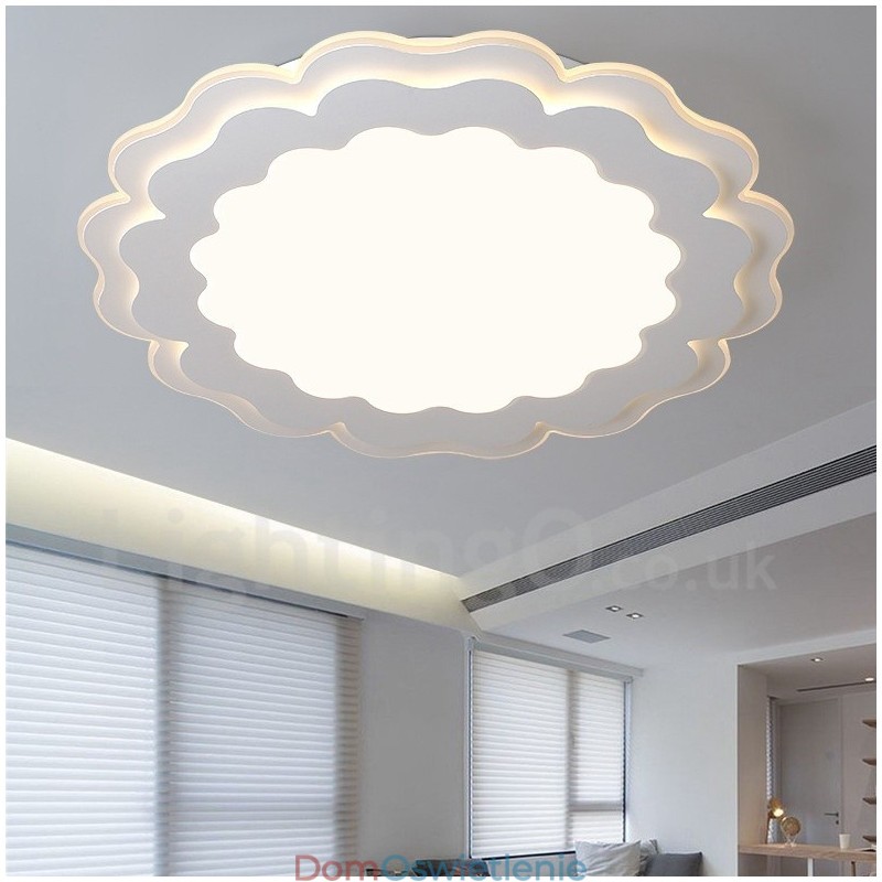 Nowoczesna, współczesna, zintegrowana metalowa lampa sufitowa
