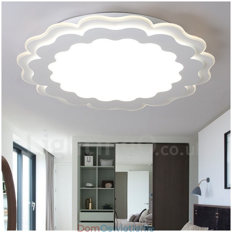 Nowoczesna, współczesna, zintegrowana metalowa lampa sufitowa