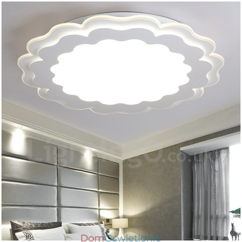 Nowoczesna, współczesna, zintegrowana metalowa lampa sufitowa