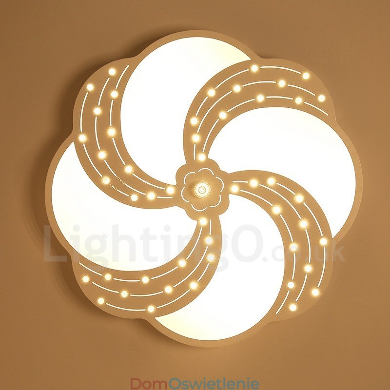 Nowoczesna, współczesna, zintegrowana metalowa lampa sufitowa