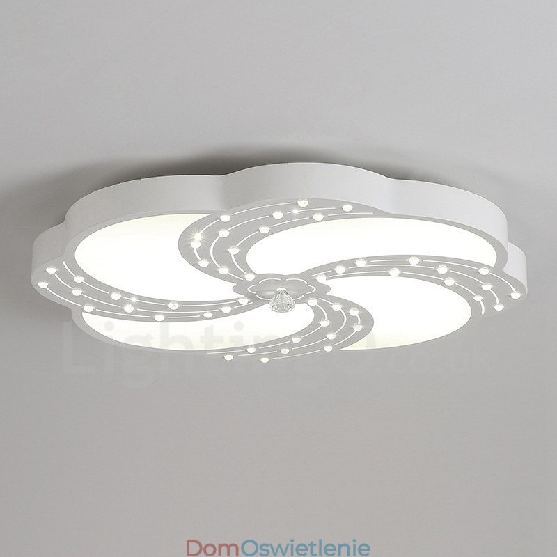 Nowoczesna, współczesna, zintegrowana metalowa lampa sufitowa