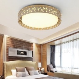 Nowoczesna, współczesna, zintegrowana metalowa lampa sufitowa