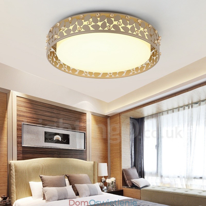 Nowoczesna, współczesna, zintegrowana metalowa lampa sufitowa