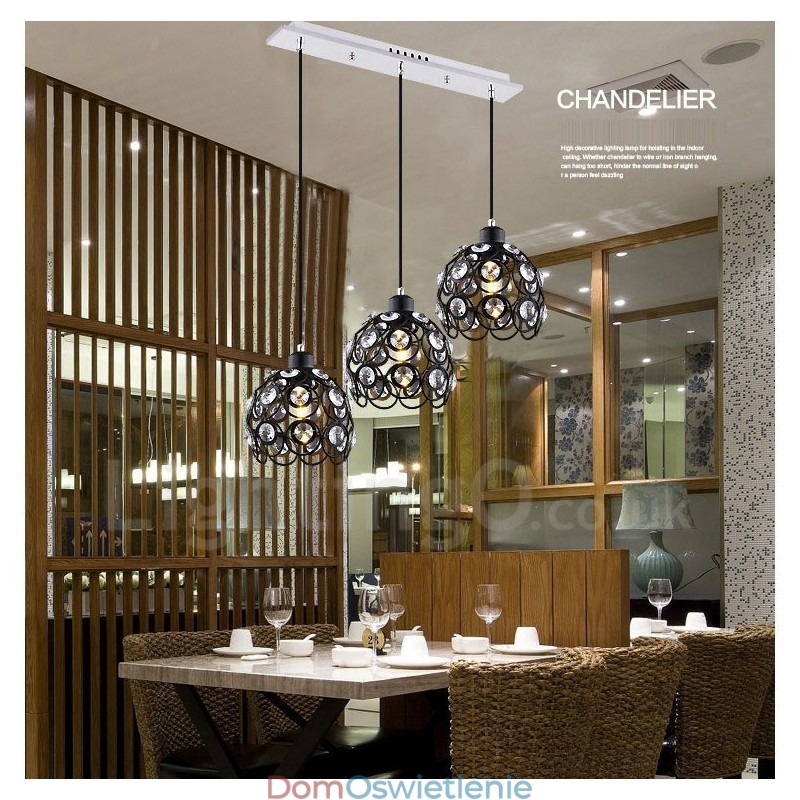 3-punktowa zintegrowana lampa wisząca Rustic Lodge
