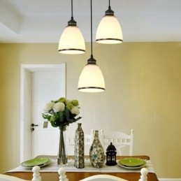 3-punktowa, zintegrowana metalowa lampa wisząca Rustic Lodge