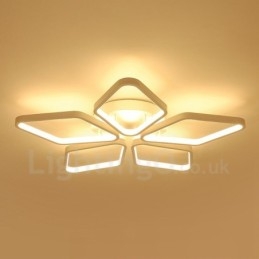 5-punktowa nowoczesna, współczesna, zintegrowana metalowa lampa sufitowa