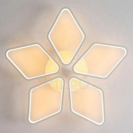 5-punktowa nowoczesna, współczesna, zintegrowana metalowa lampa sufitowa