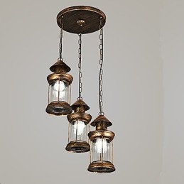 Rustykalna lampa wisząca w stylu retro retro w stylu rustykalnym