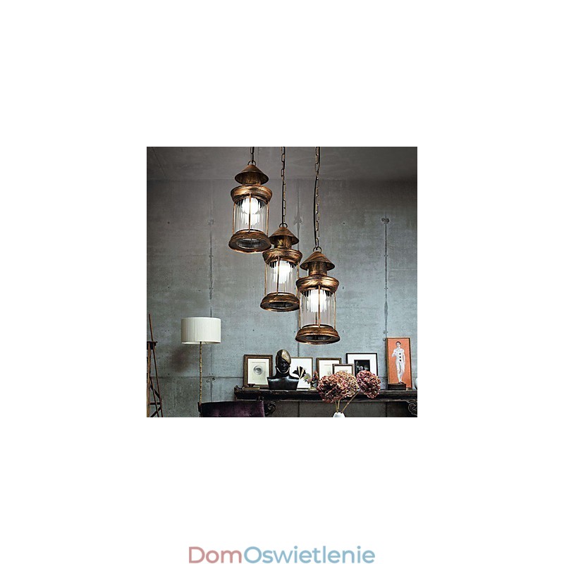 Rustykalna lampa wisząca w stylu retro retro w stylu rustykalnym