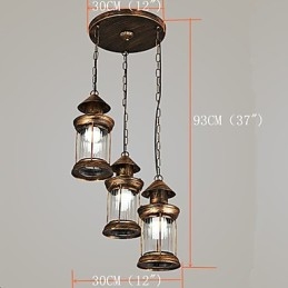 Rustykalna lampa wisząca w stylu retro retro w stylu rustykalnym