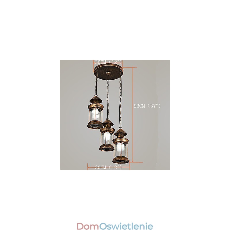 Rustykalna lampa wisząca w stylu retro retro w stylu rustykalnym