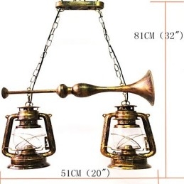 Rustykalna lampa wisząca w stylu retro retro w stylu rustykalnym