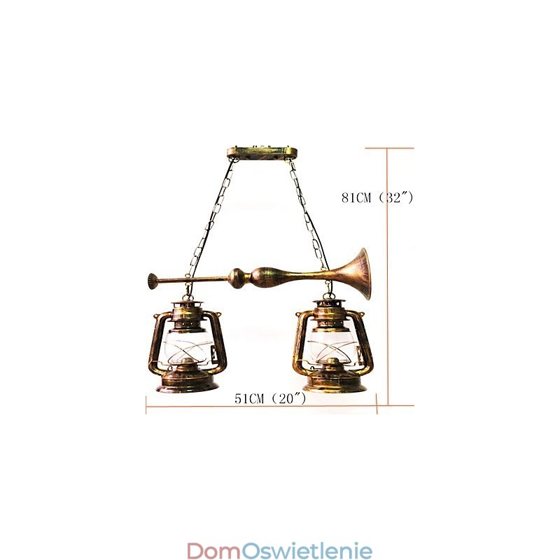Rustykalna lampa wisząca w stylu retro retro w stylu rustykalnym
