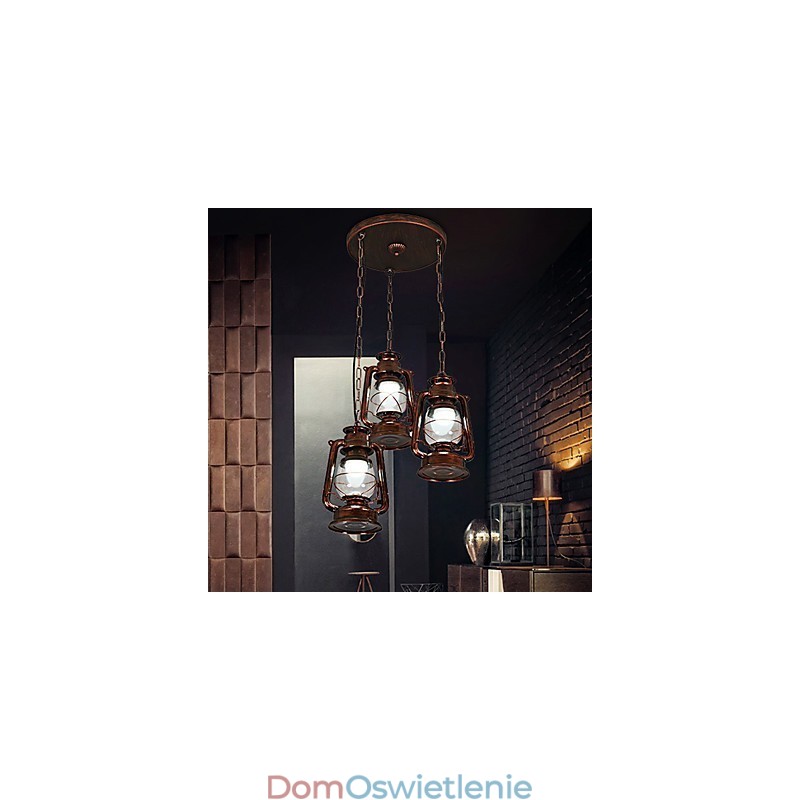 Rustykalna lampa wisząca w stylu retro retro w stylu rustykalnym