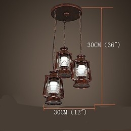 Rustykalna lampa wisząca w stylu retro retro w stylu rustykalnym