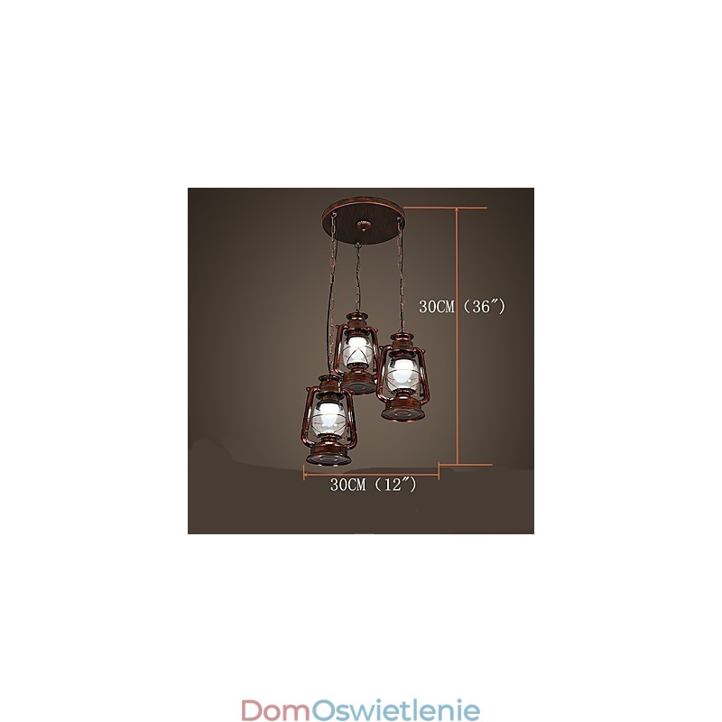 Rustykalna lampa wisząca w stylu retro retro w stylu rustykalnym