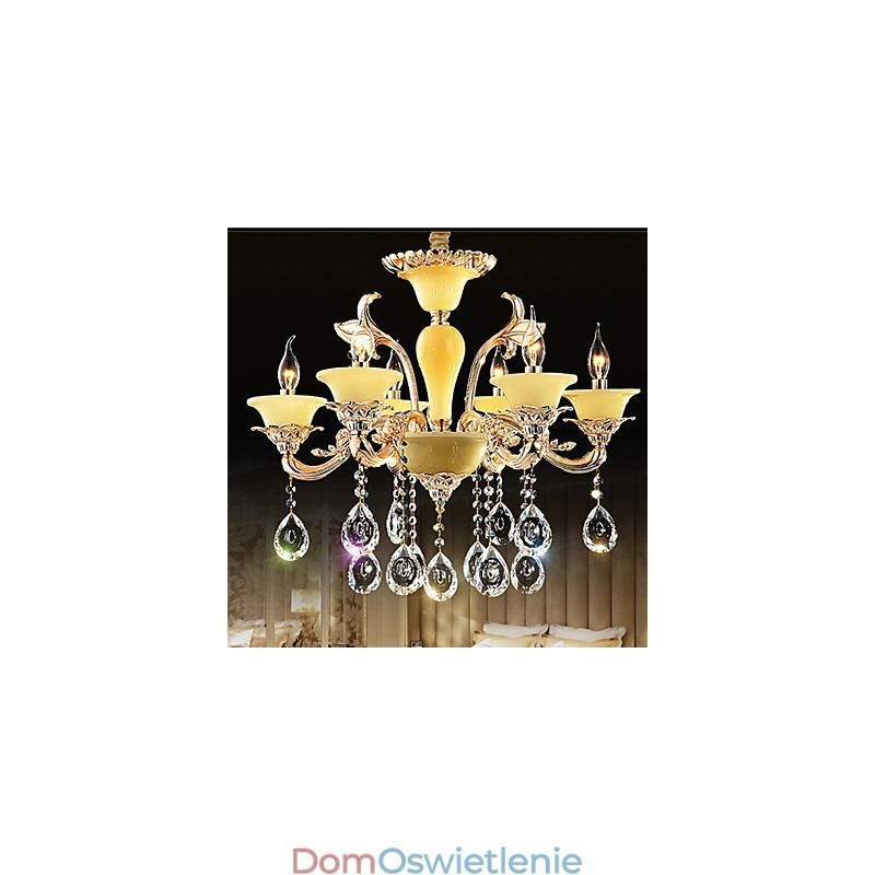 Europejska lampa wisząca kryształowa Lampa wisząca kryształowa ze stopu cynku