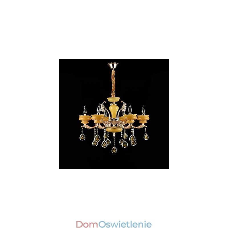 Tradycyjny klasyczny stop cynku do kryształowego mini żyrandola metalowego na 6 żarówek